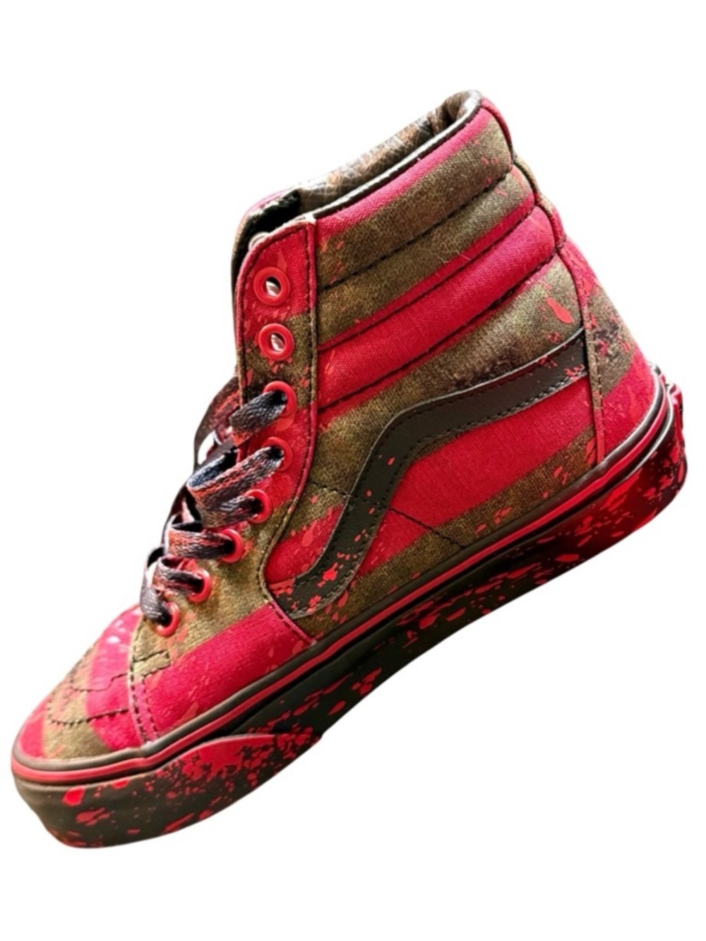 Vans “Nightmare on Elm Street” High-Top Sneakers with blood splatters! New! - Picture 13 of 13